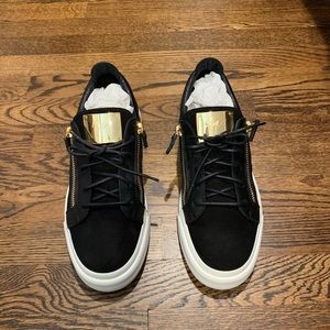 Giuseppe Zanotti London Double-Zip Leather Low-Top